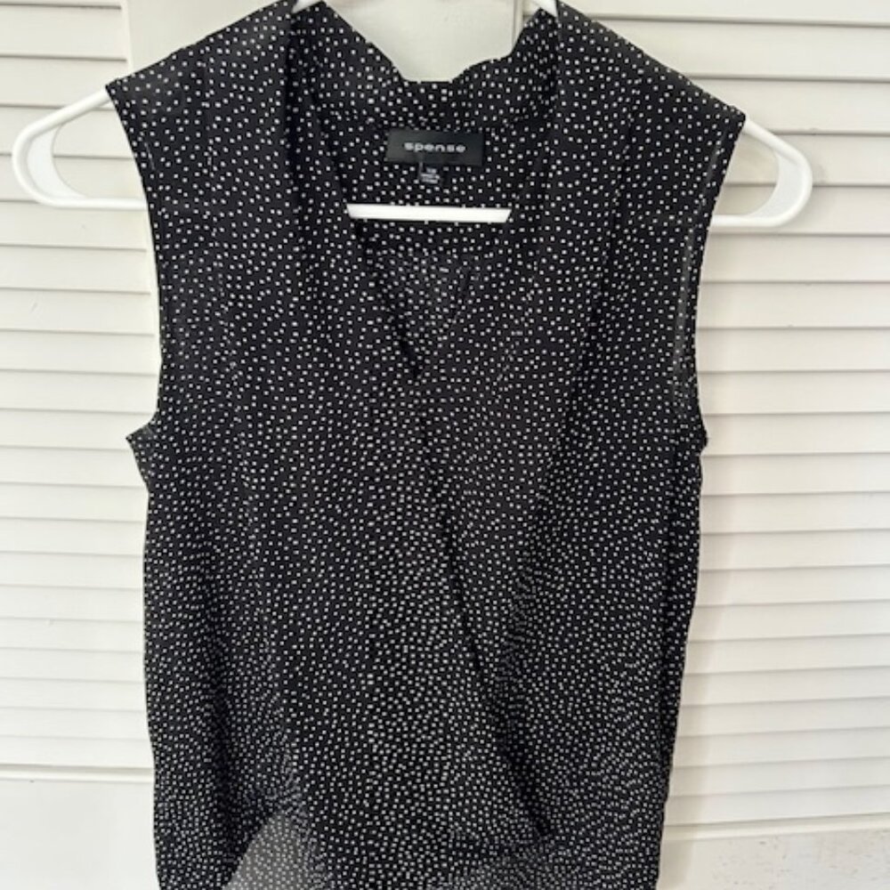 Spense Polka Dot Sleeveless Top